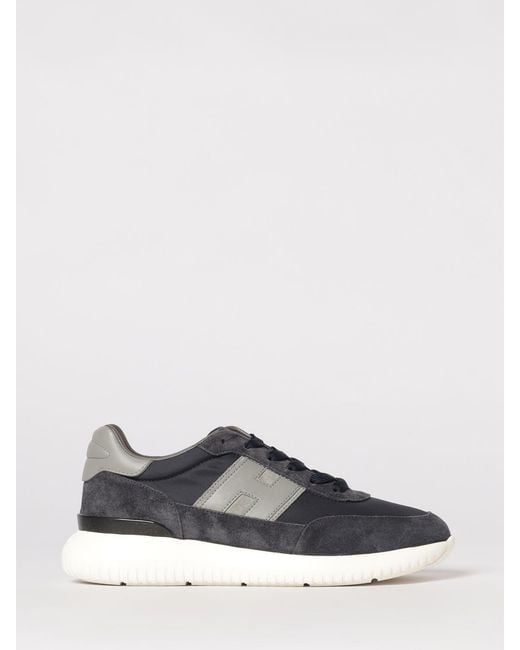 Hogan Blue Interactive³ Suede And Nylon Sneakers for men