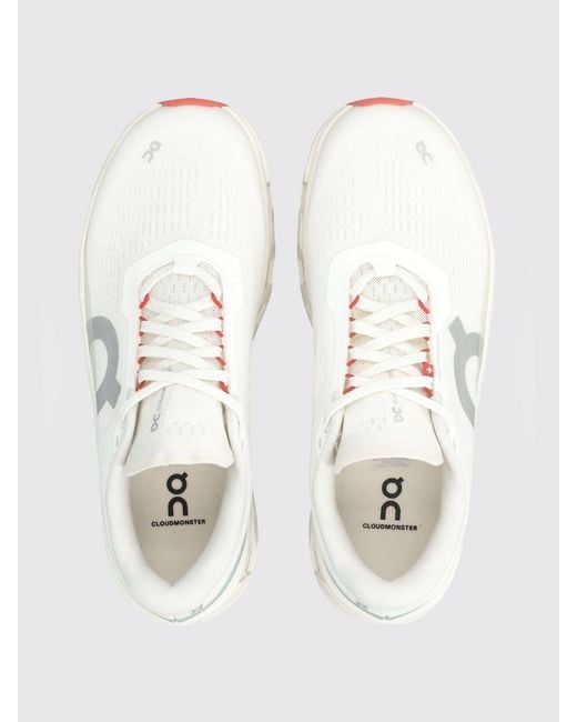 On Shoes White Cloudmonster 1 Recycled Mesh Sneakers On for men