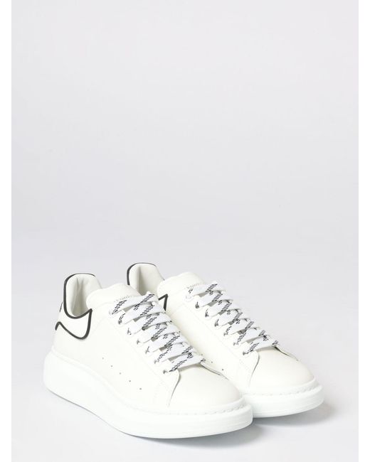 McQueen White Oversize Leather Sneakers for men