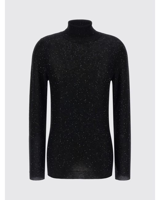 Fabiana Filippi Blue Sequin-Embroidered Slim Fit Wool Turtleneck Jumper
