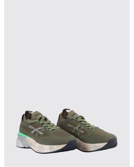 Premiata Green Moerun Suede Sneakers for men
