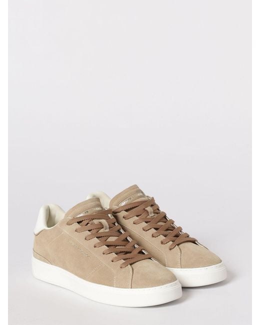 Crime London Natural Blade Suede Sneakers for men