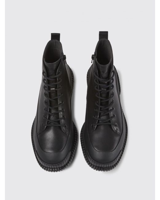 Camper Black Pix Ankle Boot In Full Grain Calfskin for men