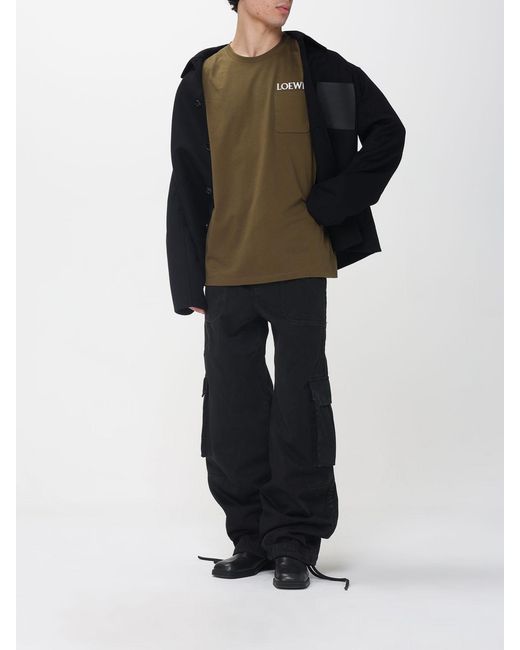 Loewe Black Cotton Cargo Trousers for men
