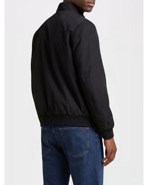 EA7 Black Polyester Jacket With Logo for men