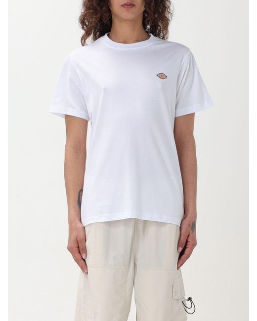 T-shirt in cotone con logo di Dickies in White