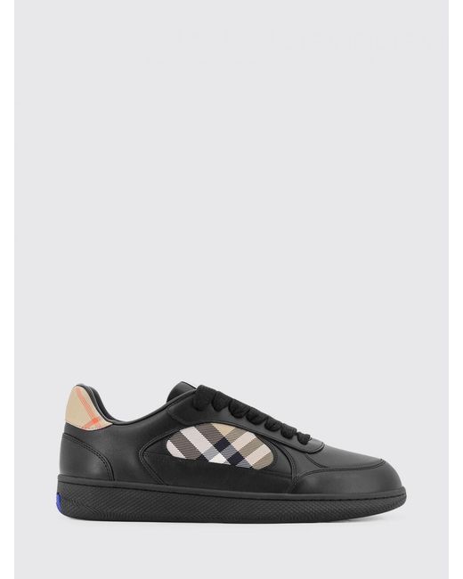 Burberry Black Terrace Leather Sneakers for men