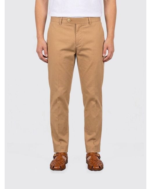 Brunello Cucinelli Natural Cotton Chino Trousers for men