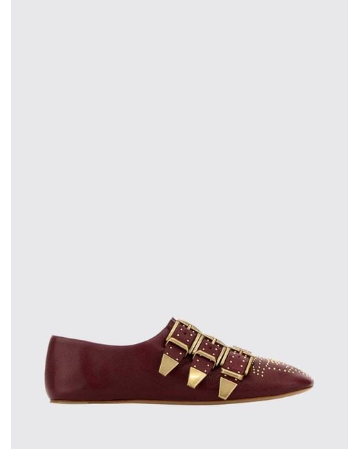 Chloé Gray ChloÉ Susanna Leather Ballerina With Mini Studs