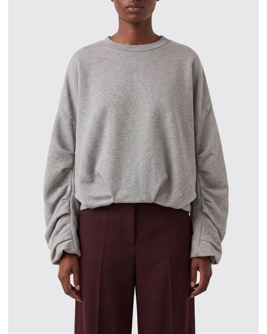 Dries Van Noten Gray Cotton Sweatshirt