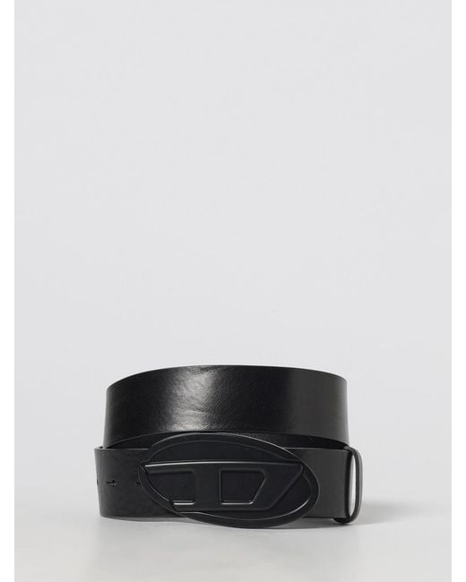 DIESEL Black B-1Dr 2.0 Leather Belt