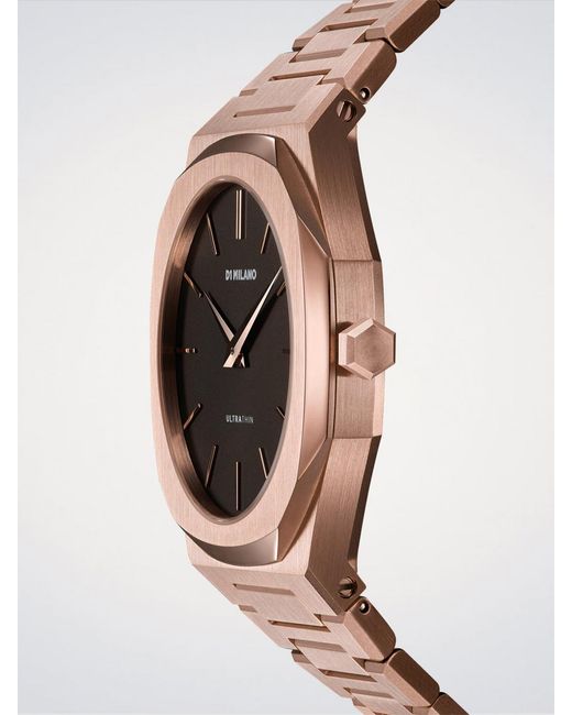 D1 Milano Black Ultra Thin Re_Rosegold 40 Mm Watch for men