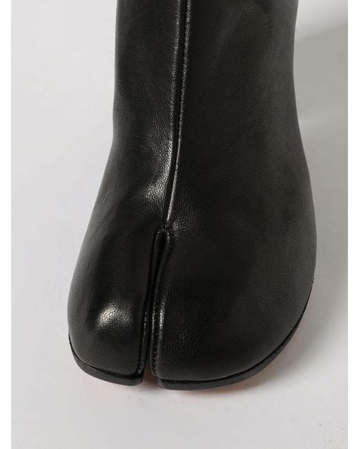 Maison Margiela Black Tabi Nappa Leather Ankle Boots