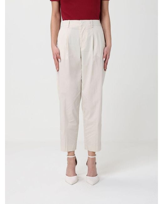PT Torino White Classic Cotton Blend Trousers