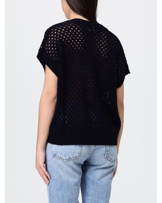 Allude Black Openwork Wool And Cashmere Knit