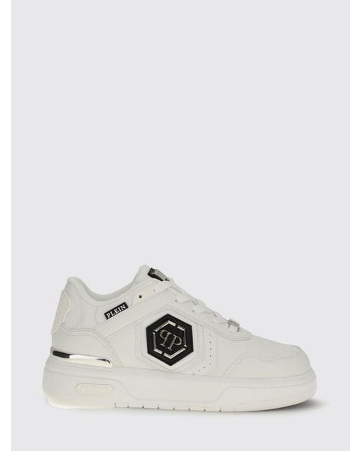Philipp Plein White Runner Hexagon Predator Lace-Up Sneakers for men