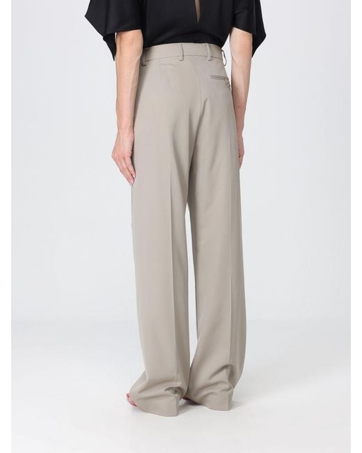 Stella McCartney Gray High-Waisted Wool Palazzo Trousers With Pleats