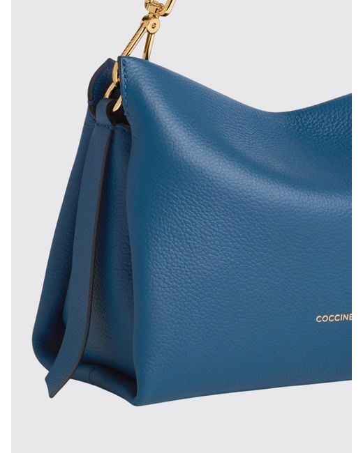 Coccinelle Blue Boheme Mini Leather Bag