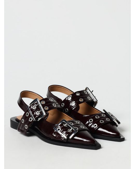 Ganni Black Ballet Flats