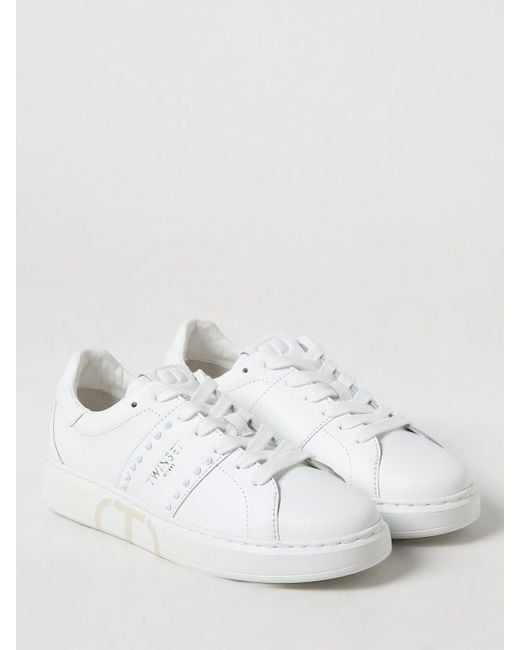 Sneakers in pelle di Twin Set in White
