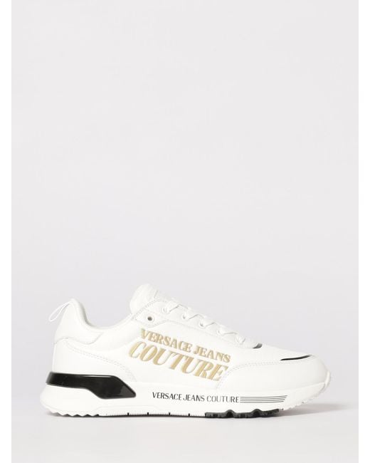 Versace Jeans Couture White Mesh Sneakers for men