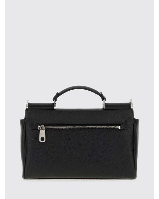Dolce & Gabbana Black Dolce &Amp Gabbana Grained Leather Sicily Bag for men