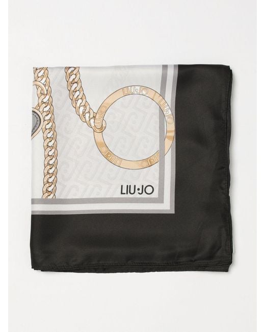 Liu Jo Black Printed Polyester Scarf