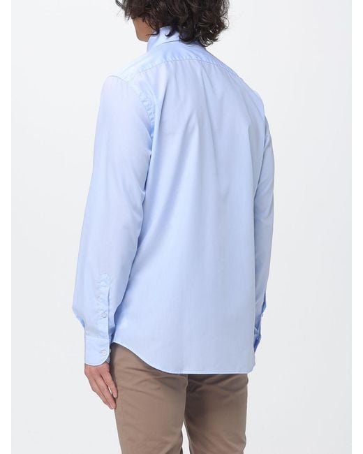 Brooksfield Blue Classic Cotton Poplin Shirt for men