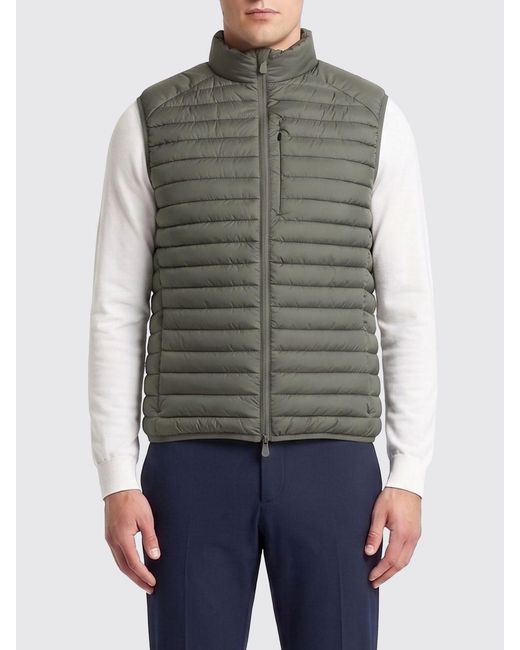 Save The Duck Gray Padded Nylon Vest for men