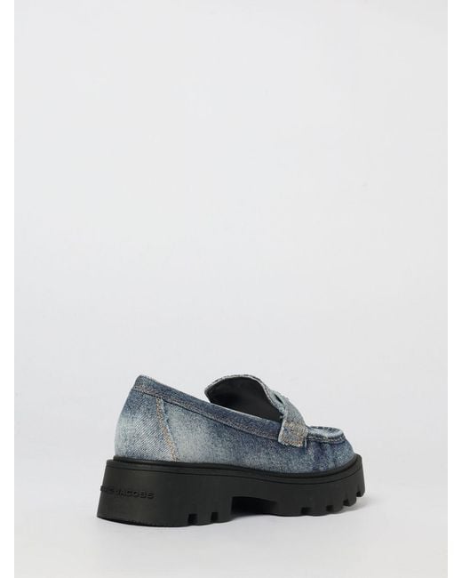 Marc Jacobs Gray Cotton The Faded Frankie Loafers