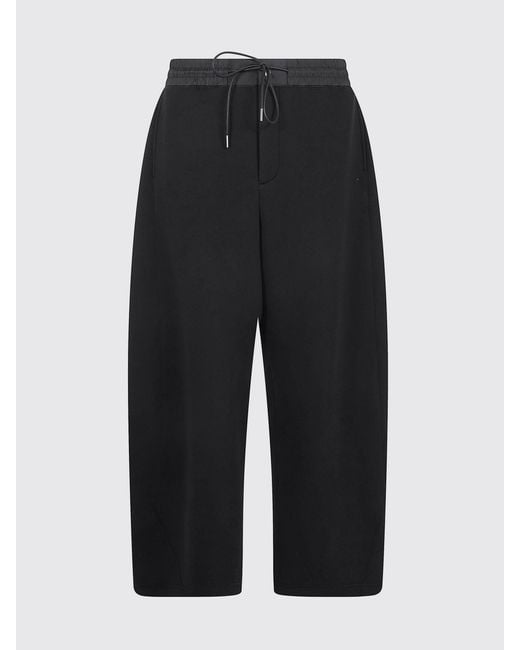 Sacai Black Cotton Blend Jogging Pants for men