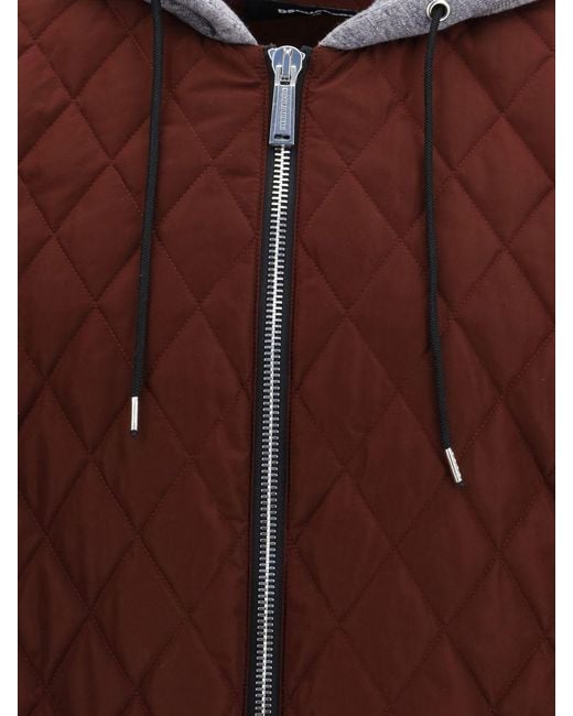 DSquared² Red Quilted Polyester Jacket for men