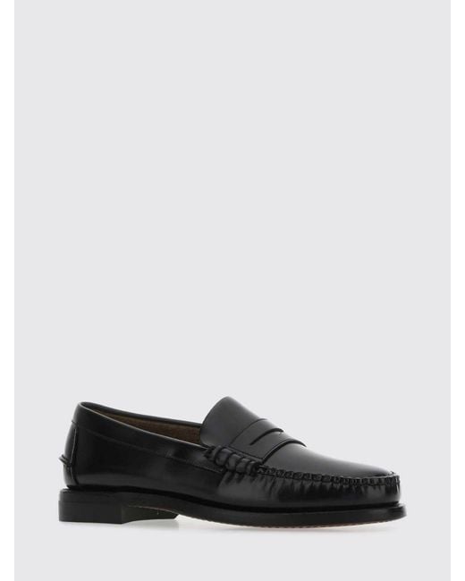 Sebago White Classic Dan Brushed Leather Loafers for men