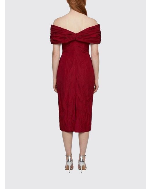 Magda Butrym Red Cotton Midi Dress