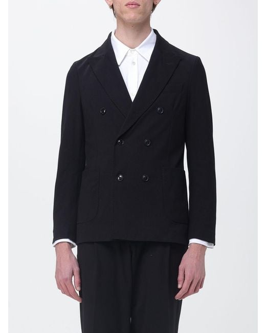 Circolo 1901 Blue Double Breasted Cotton Jersey Blazer for men