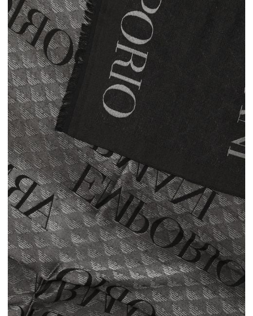 Emporio Armani Black Winter Scarves