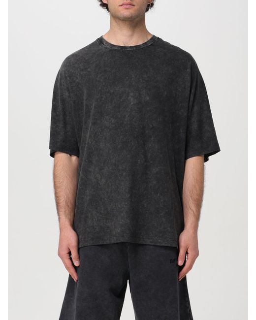 T-shirt in cotone con logo di Just Cavalli in Black da Uomo
