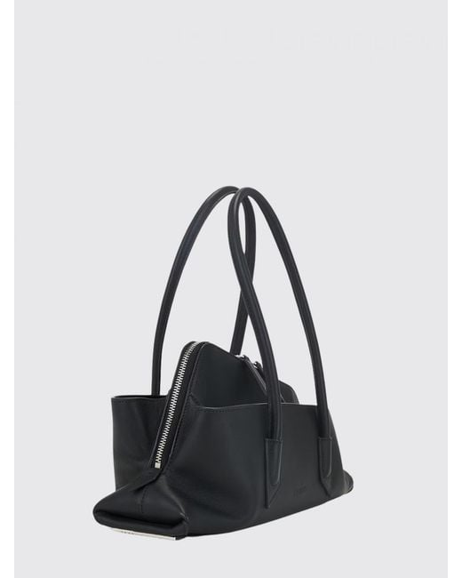 The Attico Black La Passeggiata Leather Bag