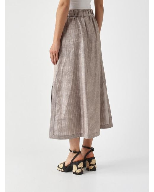 Max Mara Natural Midi Skirt