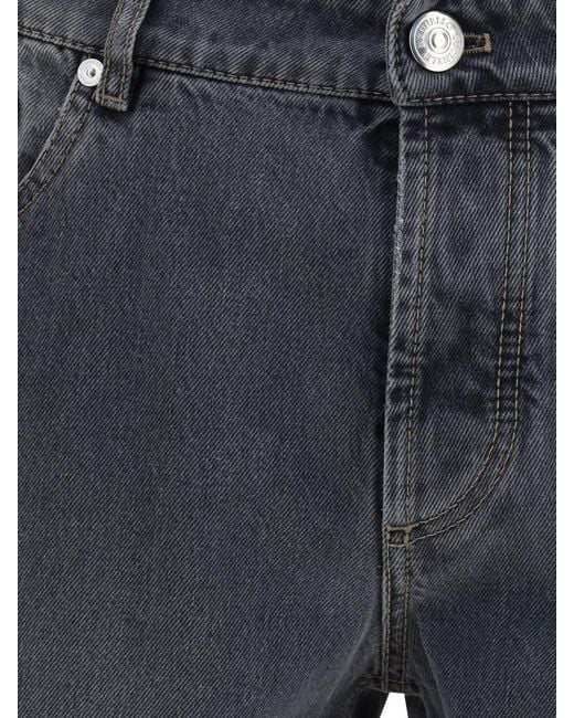 Brunello Cucinelli Blue Cotton Slim Fit Jeans for men
