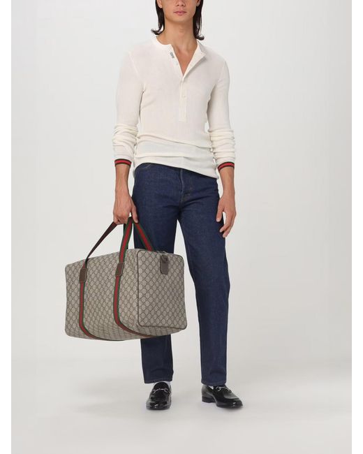 Gucci Reisetasche Aus Gg Supreme Stoff in Gray für Herren