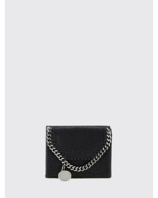 Stella McCartney White Falabella Crackled Synthetic Suede Wallet
