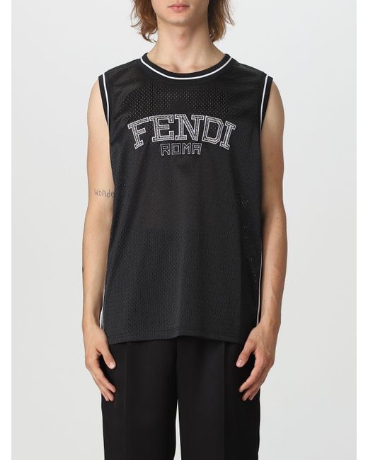 Fendi Nylon Tank Top in Black for Men | Lyst UK