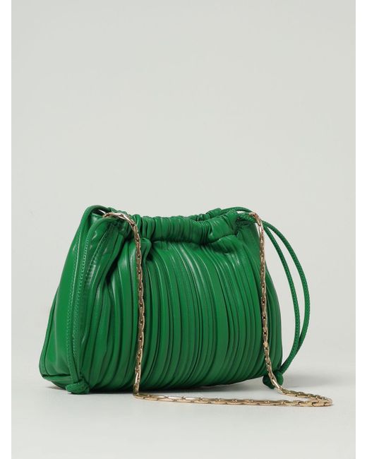 Borsa Mini A Secchiello Drawstring Plisse di Calvin Klein in Green