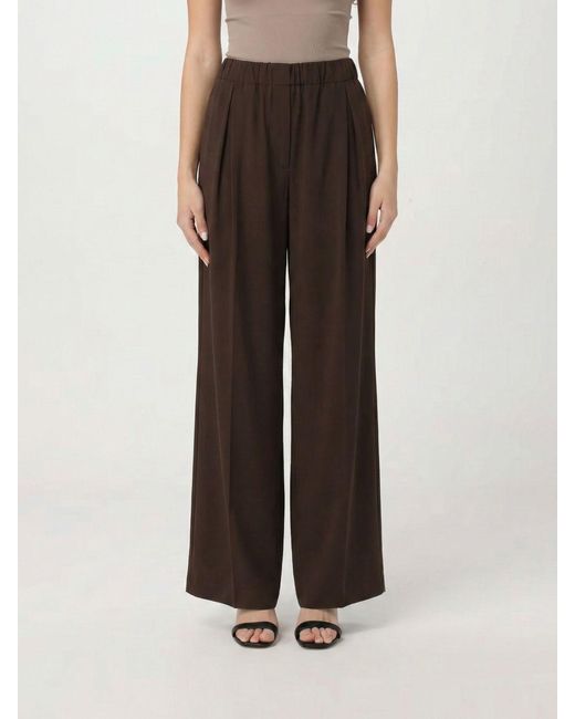 Jil Sander Brown Wide-Leg Viscose Trousers