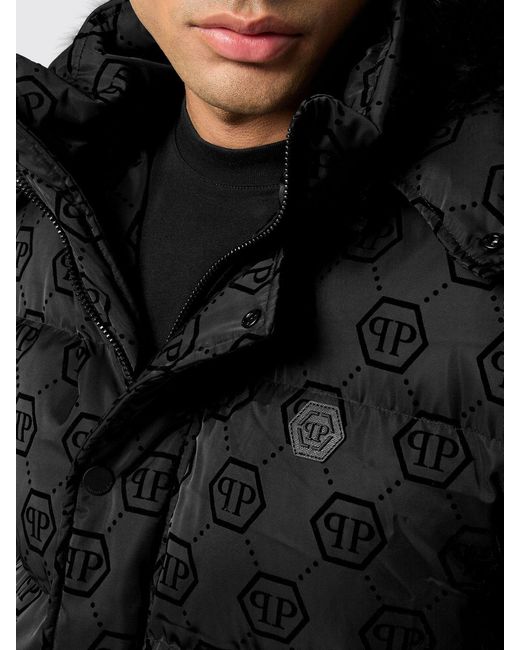Philipp Plein Black Pp Padded Down Jacket for men