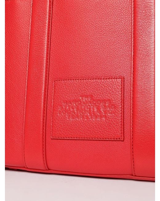 Marc Jacobs Red The Tote Bag Medium Leather Bag