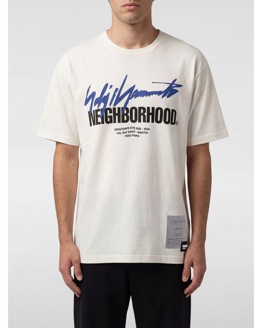 Yohji Yamamoto Gray Neighborhood X Printed Cotton T-Shirt for men