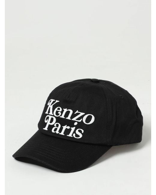 Cappello in cotone con logo ricamato di KENZO in Black da Uomo