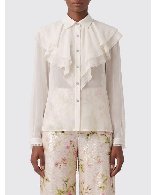 Alberta Ferretti Natural Silk Blend Shirt